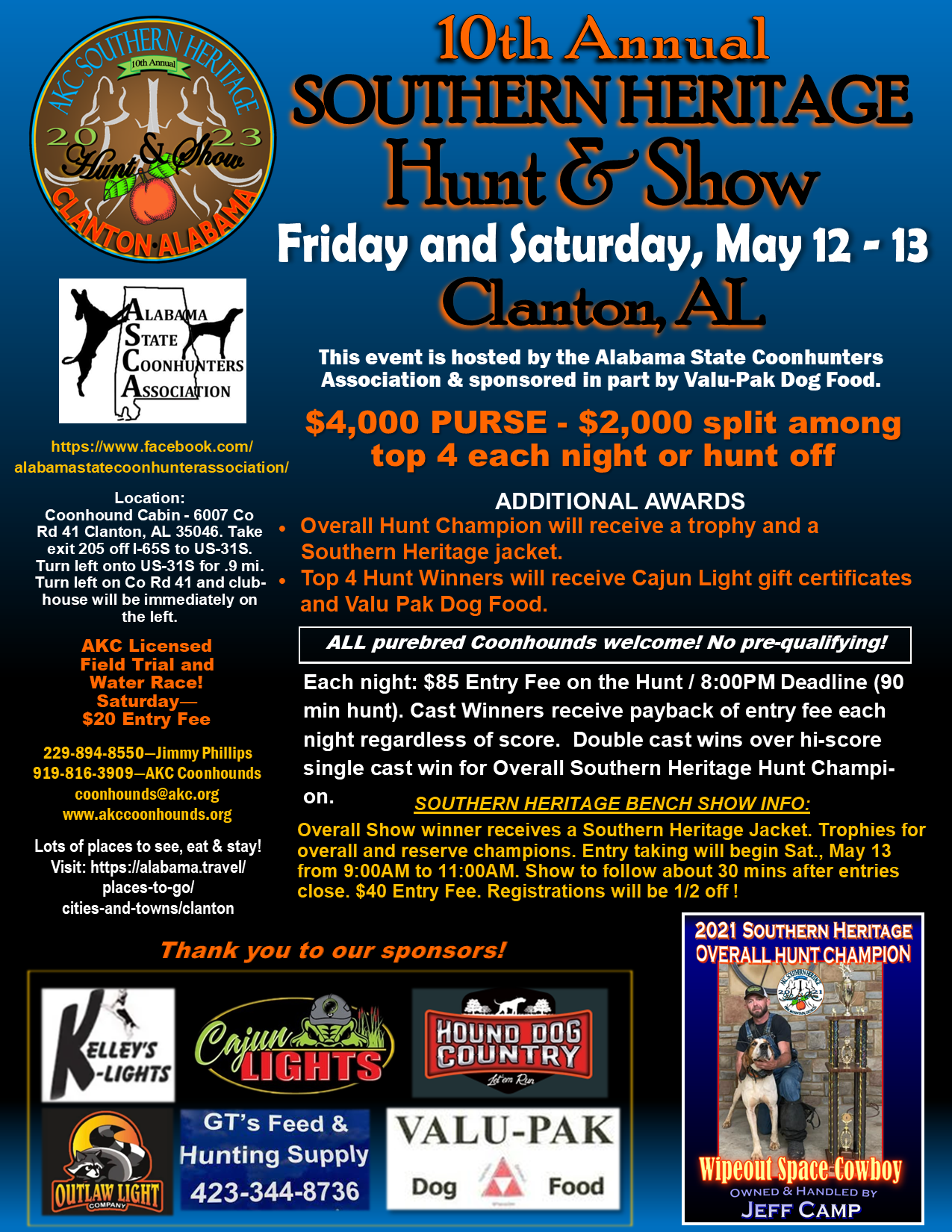 2023 akc southern heritage hunt & show